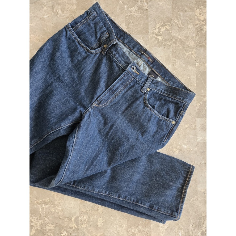 John Varvatos Jeans Mens 34x33 Blue Bowery Denim Slim Straight Pants Casual